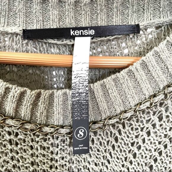 Kensie olive green long sleeved sweater S - Picture 6 of 13